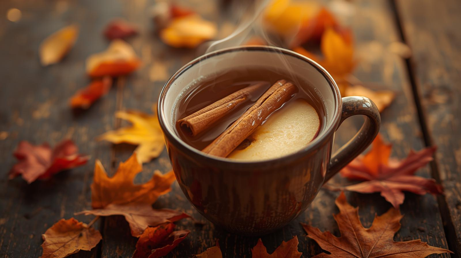 Apple cider tea blend with warm spiced seasonal flavors crafted for cozy sipping