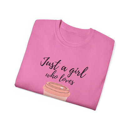 Just a Girl Who Loves Coffee Tee Summer T-Shirts Women