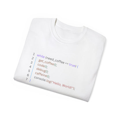 Need Coffee Ultra Cotton Tee (Transparent Background)