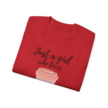 Just a Girl Who Loves Coffee Tee Summer T-Shirts Women